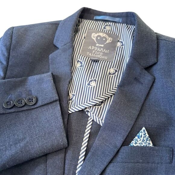 Appaman Fine Tailoring Boy's Two Button Blue Preppy Sports Coat Blazer,  10 - Picture 2 of 7